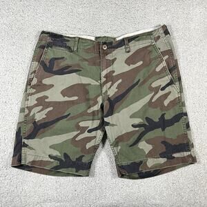 Denim Supply Ralph Lauren Shorts Mens 33 Camo Chino Military Army Chino